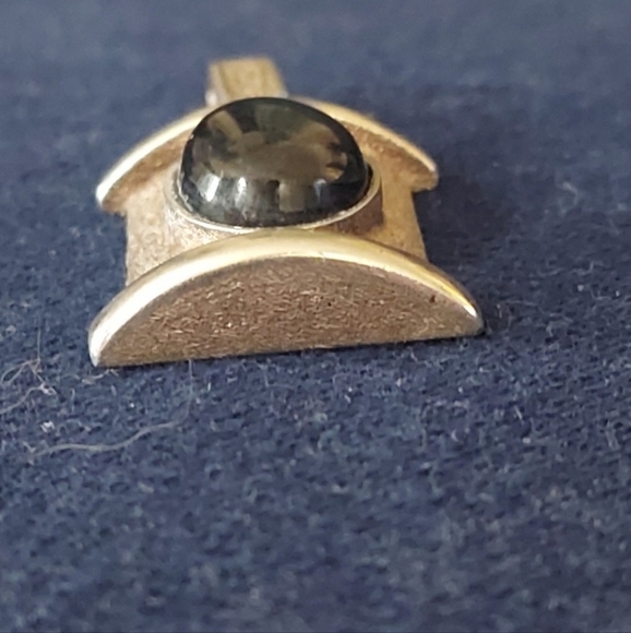 Vintage Oval  Labradorite Art Nouveau Sterling Silver Pendant 830 - Picture 6 of 14